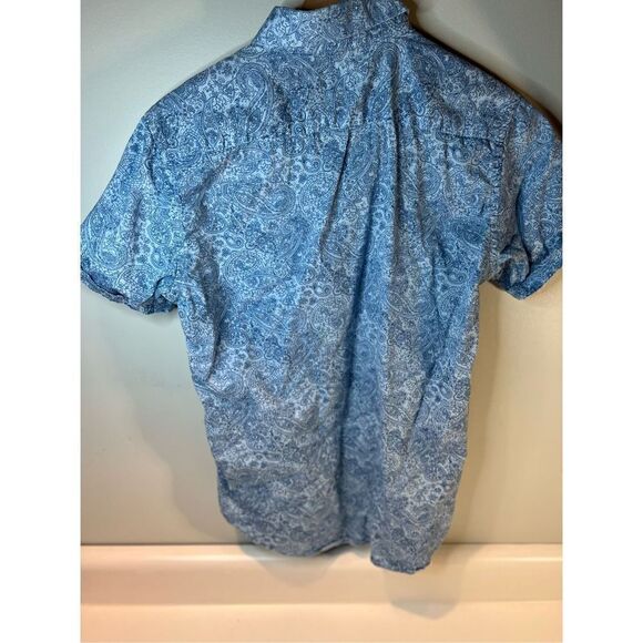 Steel & Jelly Blue Paisley Button Up Shirt Men’s Small - Picture 2 of 7